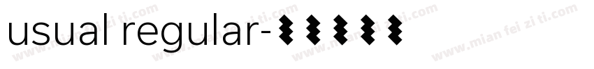 usual regular字体转换